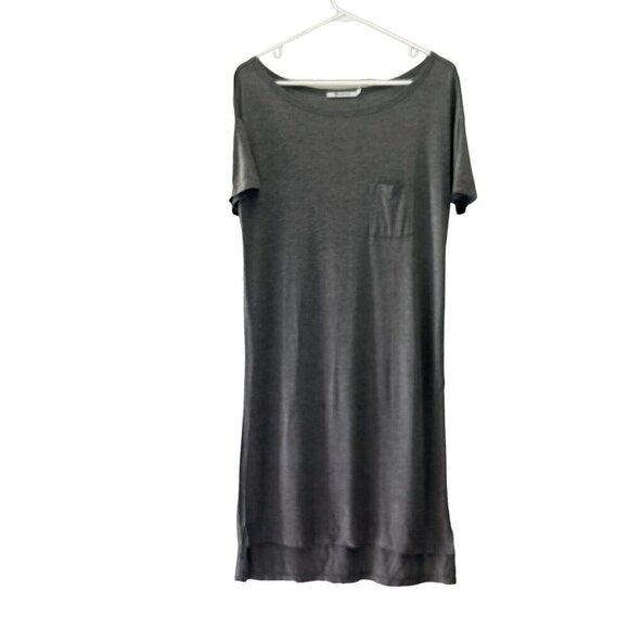T by Alexander Wang Women's Gray T-Shirt Dress Short Sleeve Pocket Size XS - Picture 1 of 6